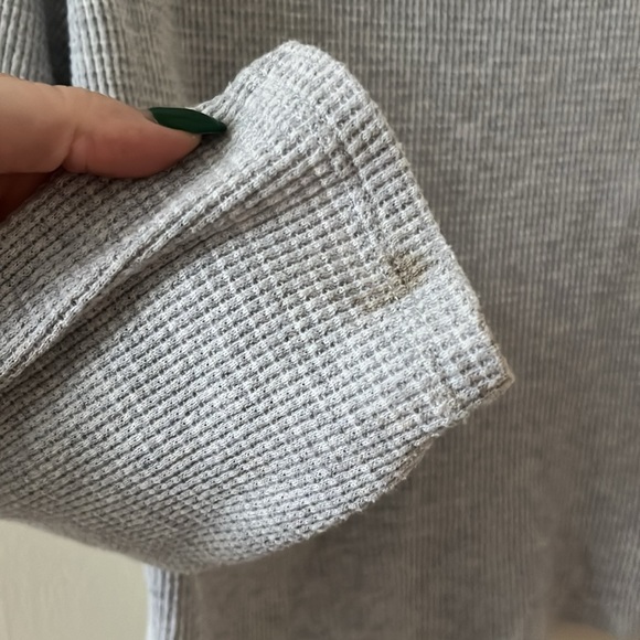 The Group By Babaton Grey Waffle Cropped Turtleneck Long Sleeve - Picture 4 of 5